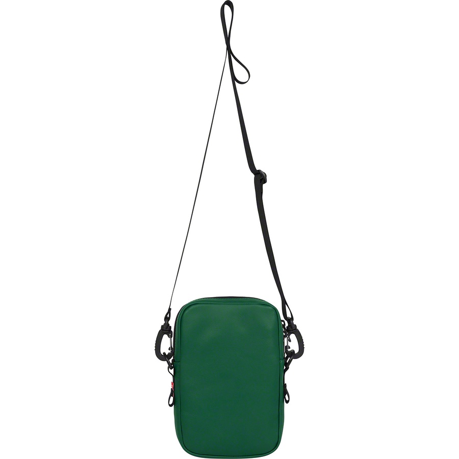 Details on Supreme The North Face Leather Shoulder Bag Dark Green from fall winter
                                                    2018 (Price is $118)