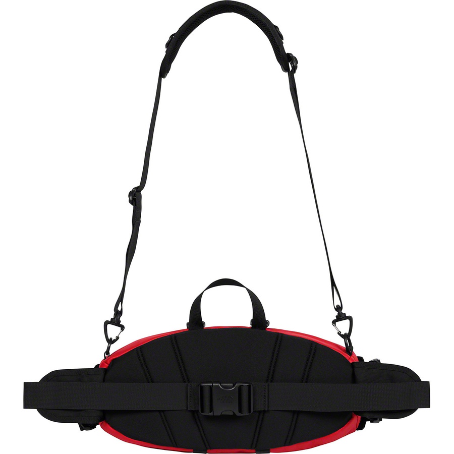 Details on Supreme The North Face Leather Mountain Waist Bag Red from fall winter
                                                    2018 (Price is $198)