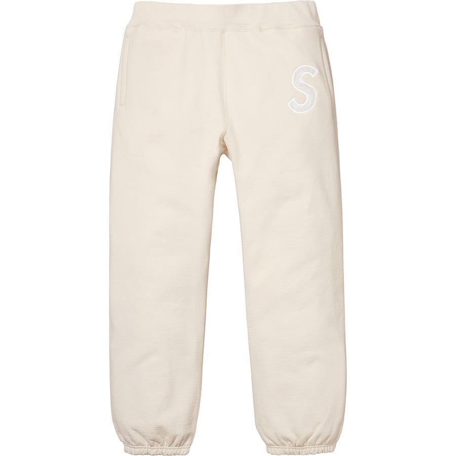 Supreme S Logo Sweatpant (FW18) - Natural - $158
