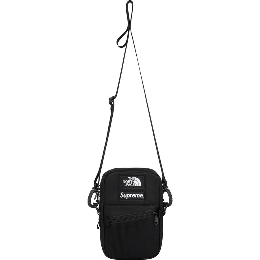Details on Supreme The North Face Leather Shoulder Bag Black from fall winter
                                                    2018 (Price is $118)