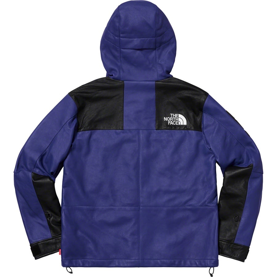 Details on Supreme The North Face Leather Mountain Parka Royal from fall winter
                                                    2018 (Price is $1098)