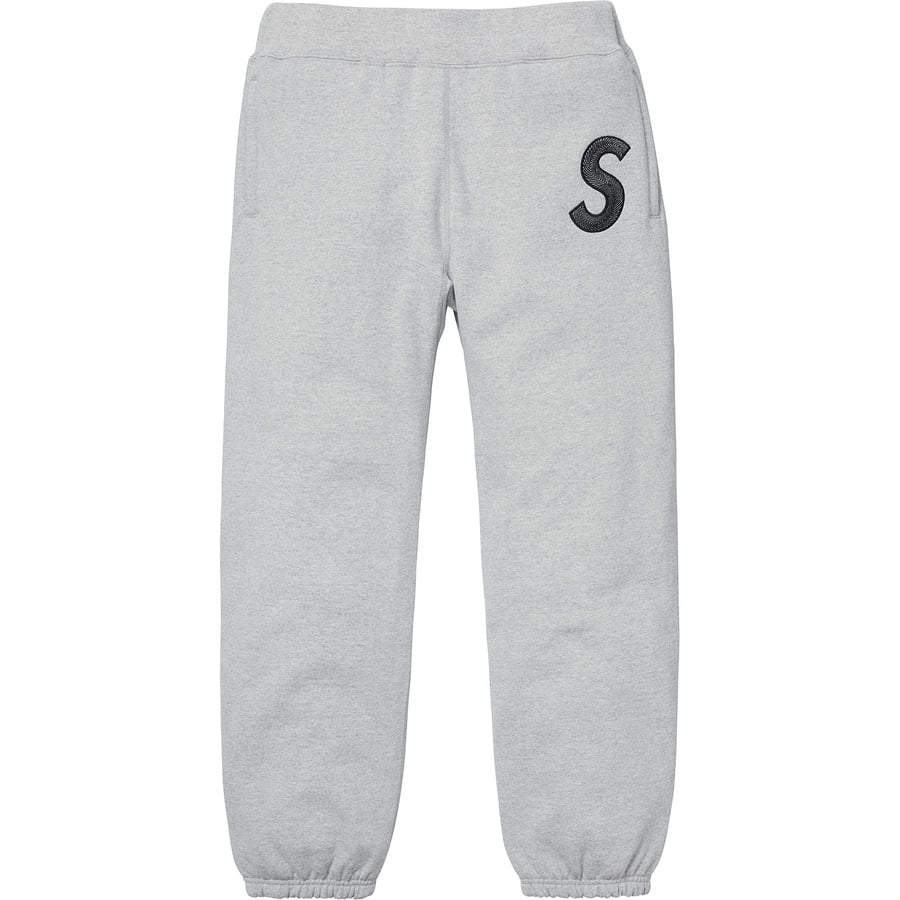 Details on S Logo Sweatpant Heather Grey from fall winter
                                                    2018 (Price is $158)