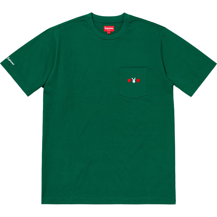 Details on Supreme Playboy© Pocket Tee Green from fall winter 2018 (Price is $78)