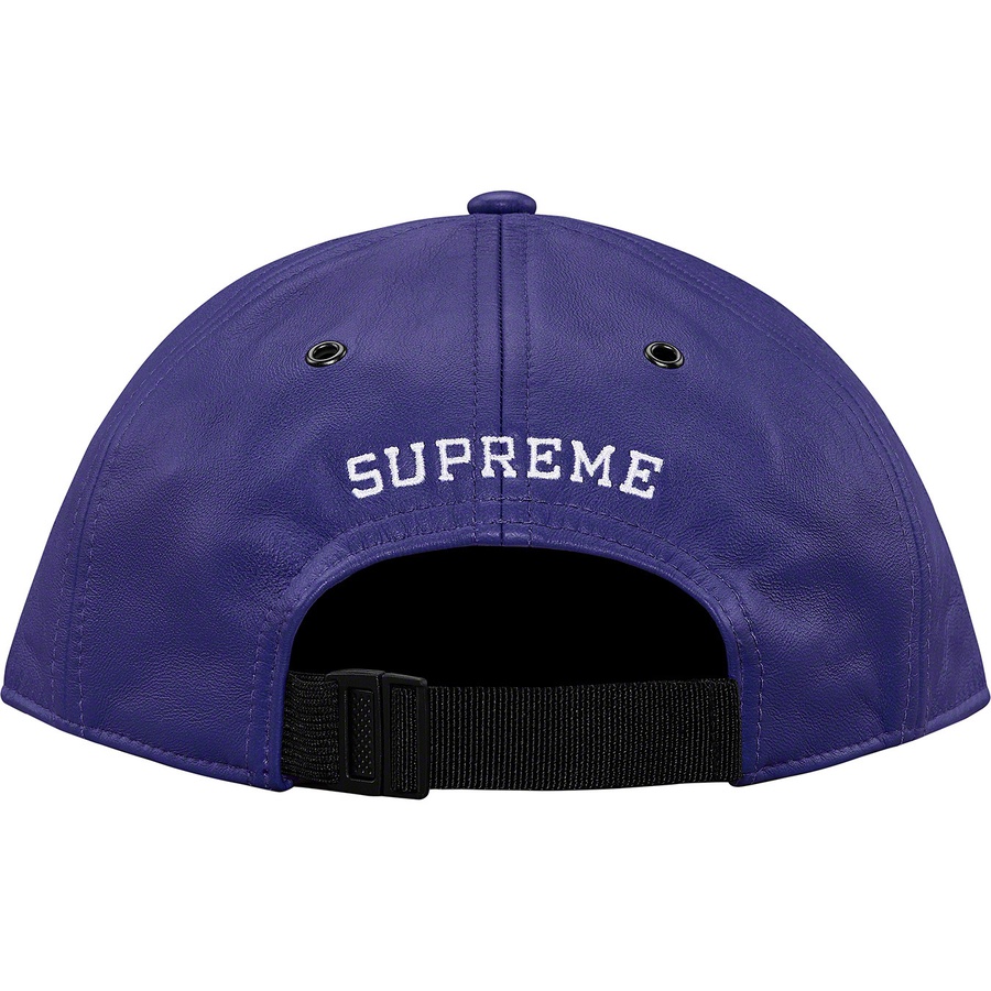 Details on Supreme The North Face Leather 6-Panel Royal from fall winter 2018 (Price is $88)