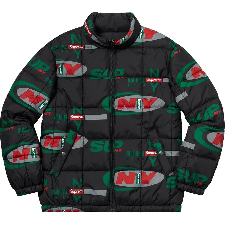 Details on Supreme NY Reversible Puffy Jacket Black from fall winter
                                                    2018 (Price is $198)