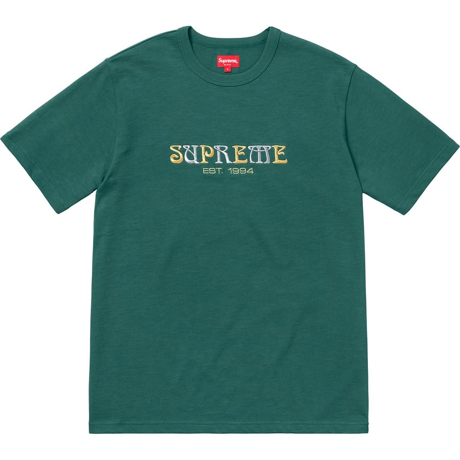 Details on Nouveau Logo Tee Dark Teal from fall winter
                                                    2018 (Price is $78)