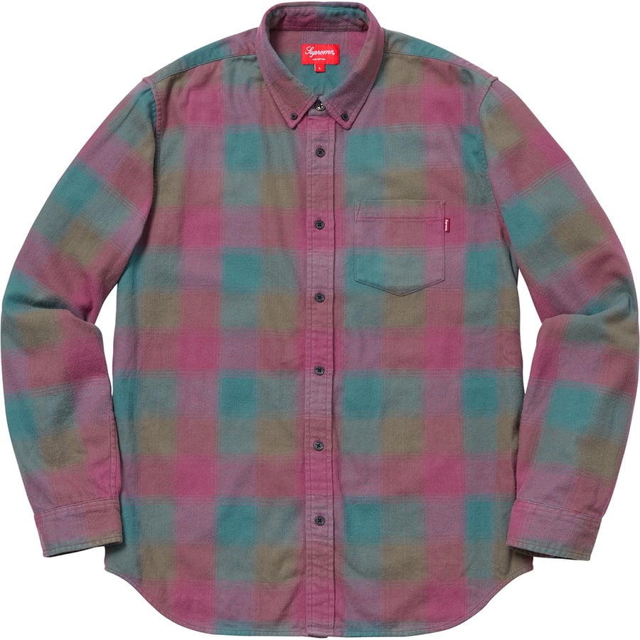 Details on Shadow Plaid Flannel Shirt Dark Magenta from fall winter
                                                    2018 (Price is $118)