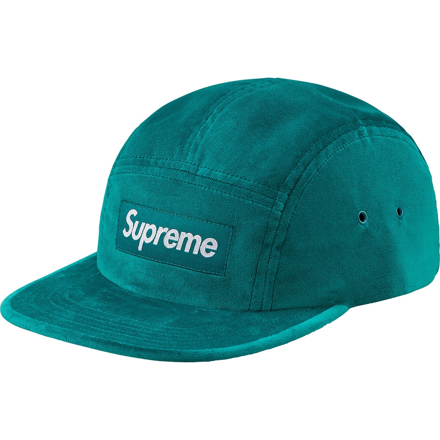 Details on Velvet Camp Cap Cyan from fall winter 2018 (Price is $48)