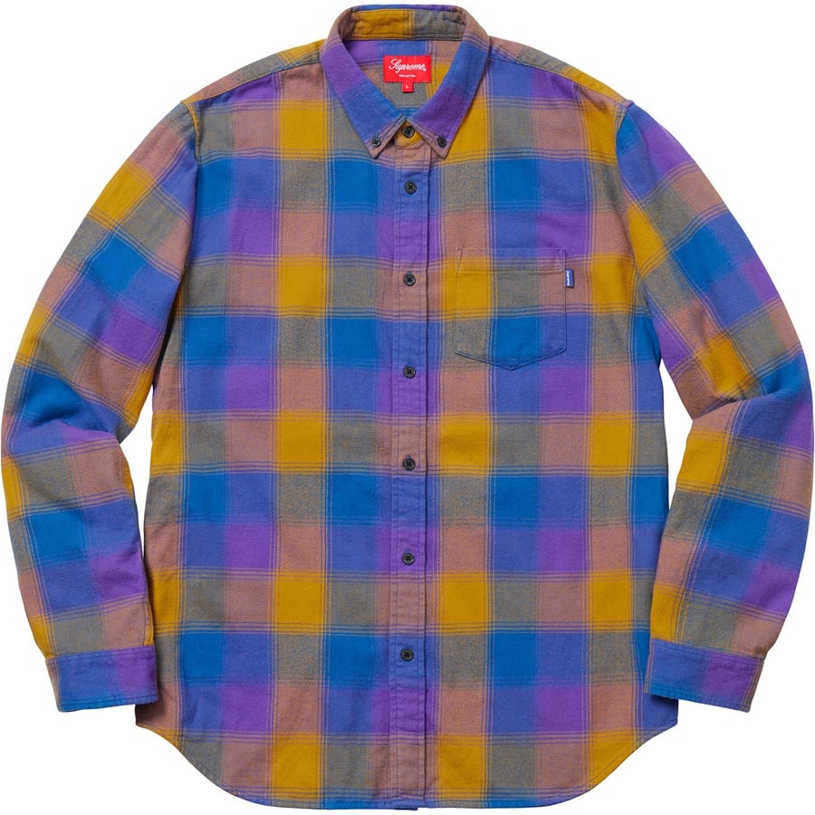 Details on Shadow Plaid Flannel Shirt Dusty Royal from fall winter
                                                    2018 (Price is $118)