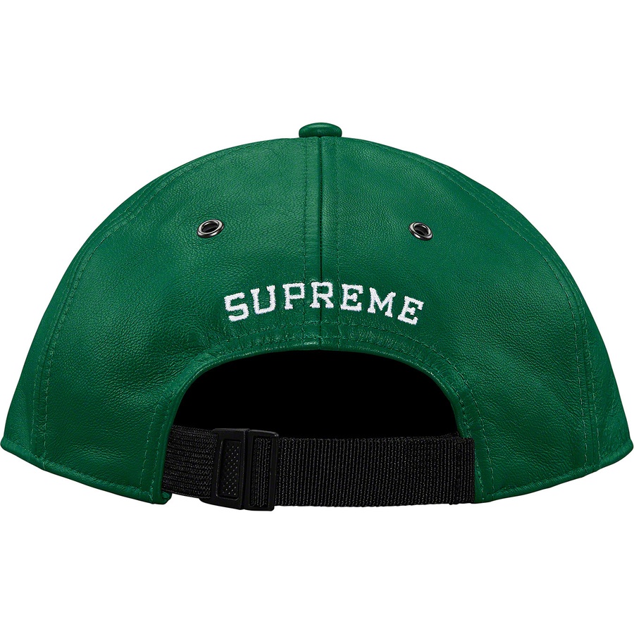 Details on Supreme The North Face Leather 6-Panel Dark Green from fall winter 2018 (Price is $88)