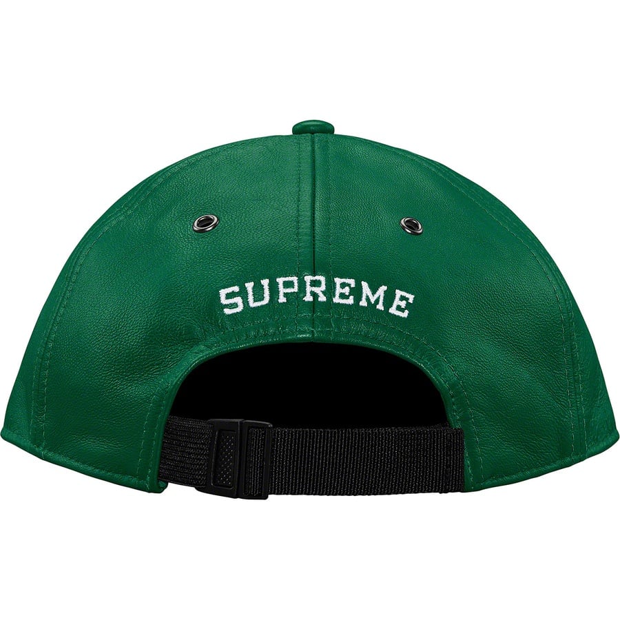 Details on Supreme The North Face Leather 6-Panel Dark Green from fall winter
                                                    2018 (Price is $88)