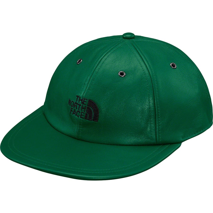 Details on Supreme The North Face Leather 6-Panel Dark Green from fall winter
                                                    2018 (Price is $88)