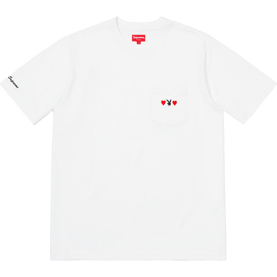 Details on Supreme Playboy© Pocket Tee White from fall winter 2018 (Price is $78)