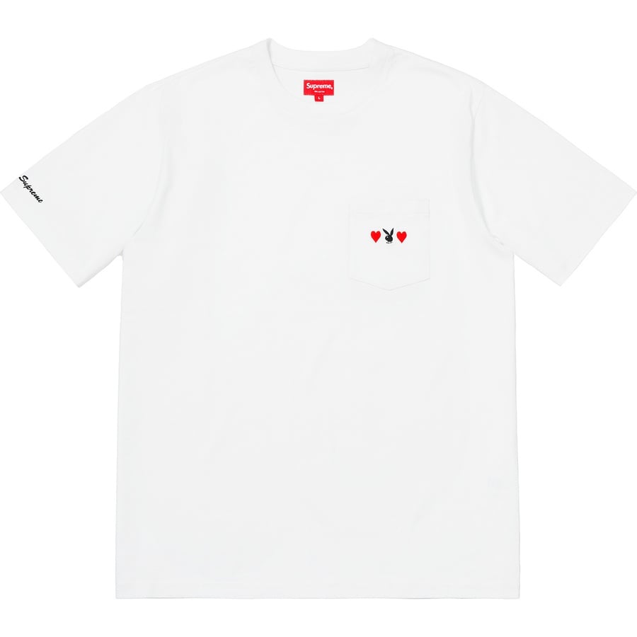 Details on Supreme Playboy© Pocket Tee White from fall winter
                                                    2018 (Price is $78)