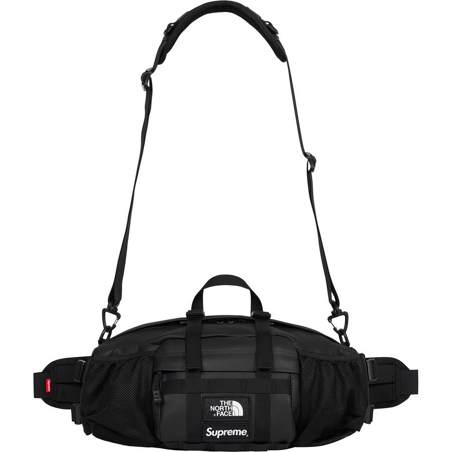 Details on Supreme The North Face Leather Mountain Waist Bag Black from fall winter
                                                    2018 (Price is $198)