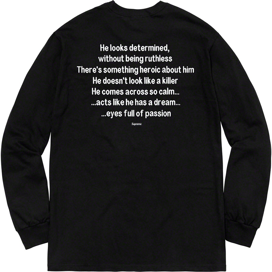 Details on The Killer L S Tee Black from fall winter 2018 (Price is $58)