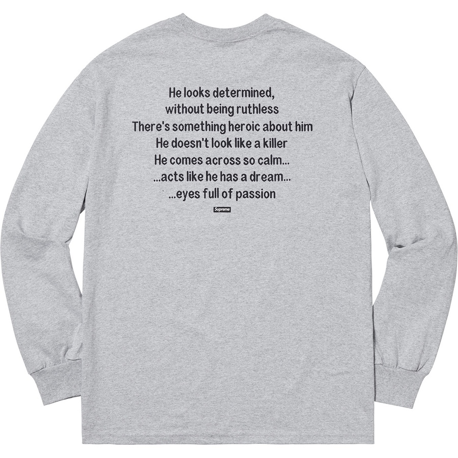 Details on The Killer L S Tee Heather Grey from fall winter 2018 (Price is $58)