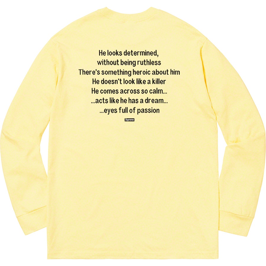 Details on The Killer L S Tee Pale Yellow from fall winter
                                                    2018 (Price is $58)