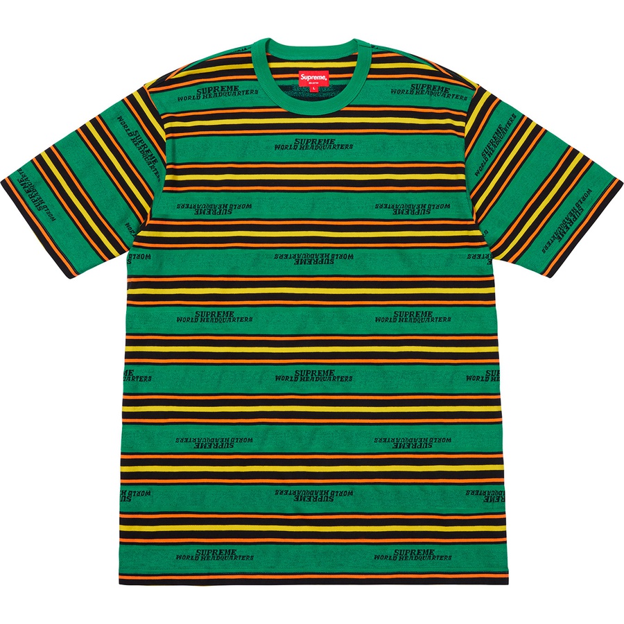 Details on HQ Stripe S S Top Green from fall winter 2018 (Price is $88)