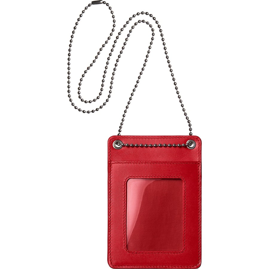 Details on Leather ID Holder + Wallet Red from fall winter
                                                    2018 (Price is $128)