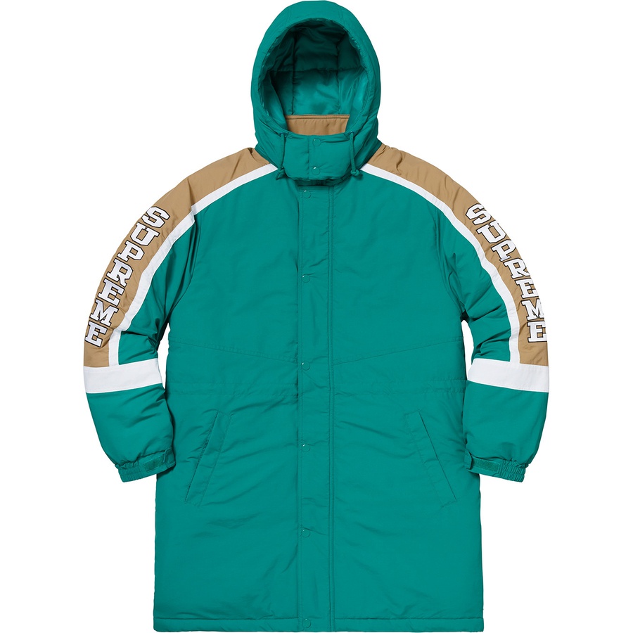 Details on Sleeve Logo Sideline Parka Teal from fall winter
                                                    2018 (Price is $238)