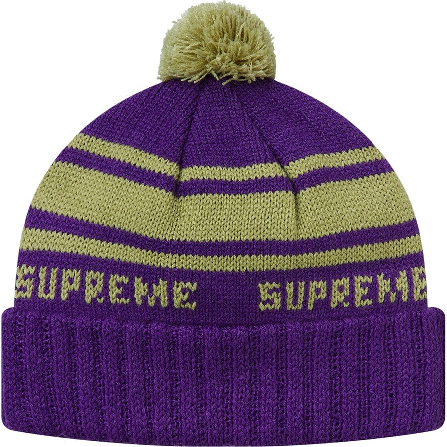 Details on Classic Stripe Beanie Purple from fall winter
                                                    2018 (Price is $32)