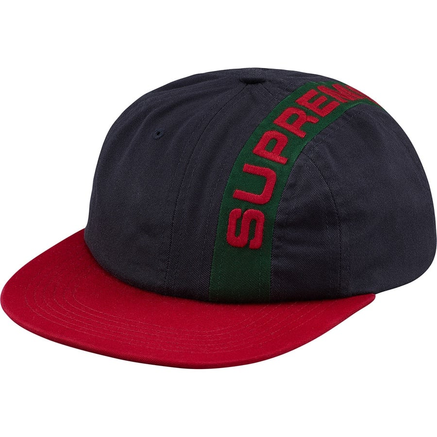Supreme Stripe 6-Panel (FW18) - Navy - $48