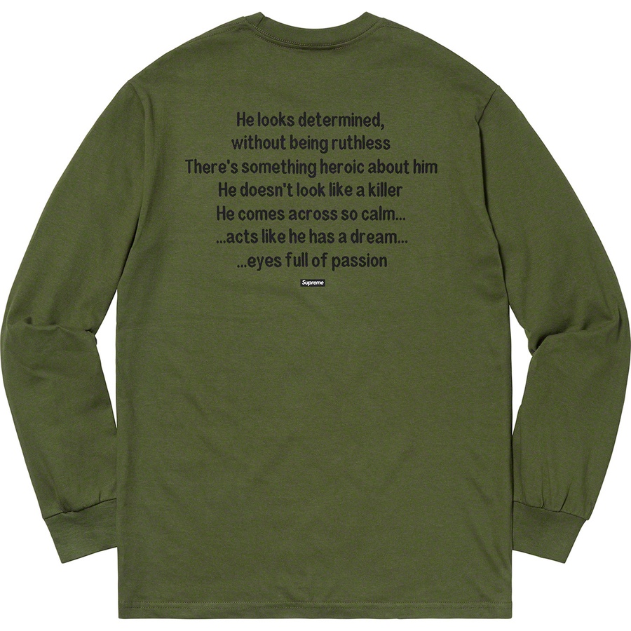 Details on The Killer L S Tee Olive from fall winter 2018 (Price is $58)