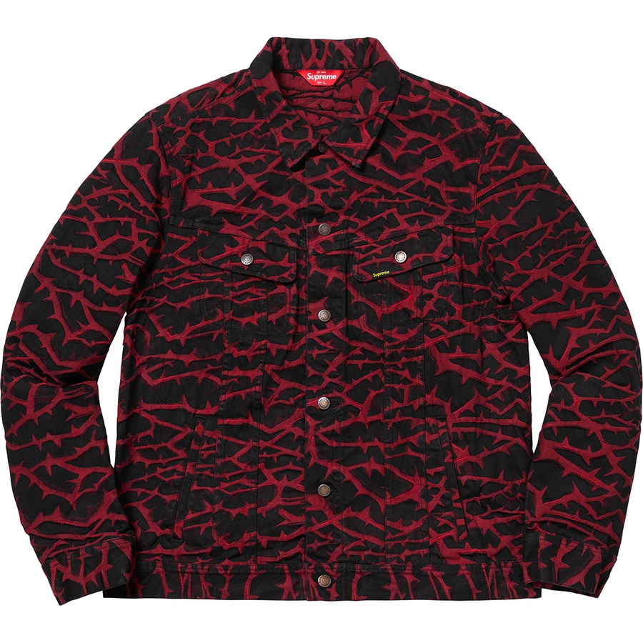 Details on Thorn Trucker Jacket Red from fall winter
                                                    2018 (Price is $198)