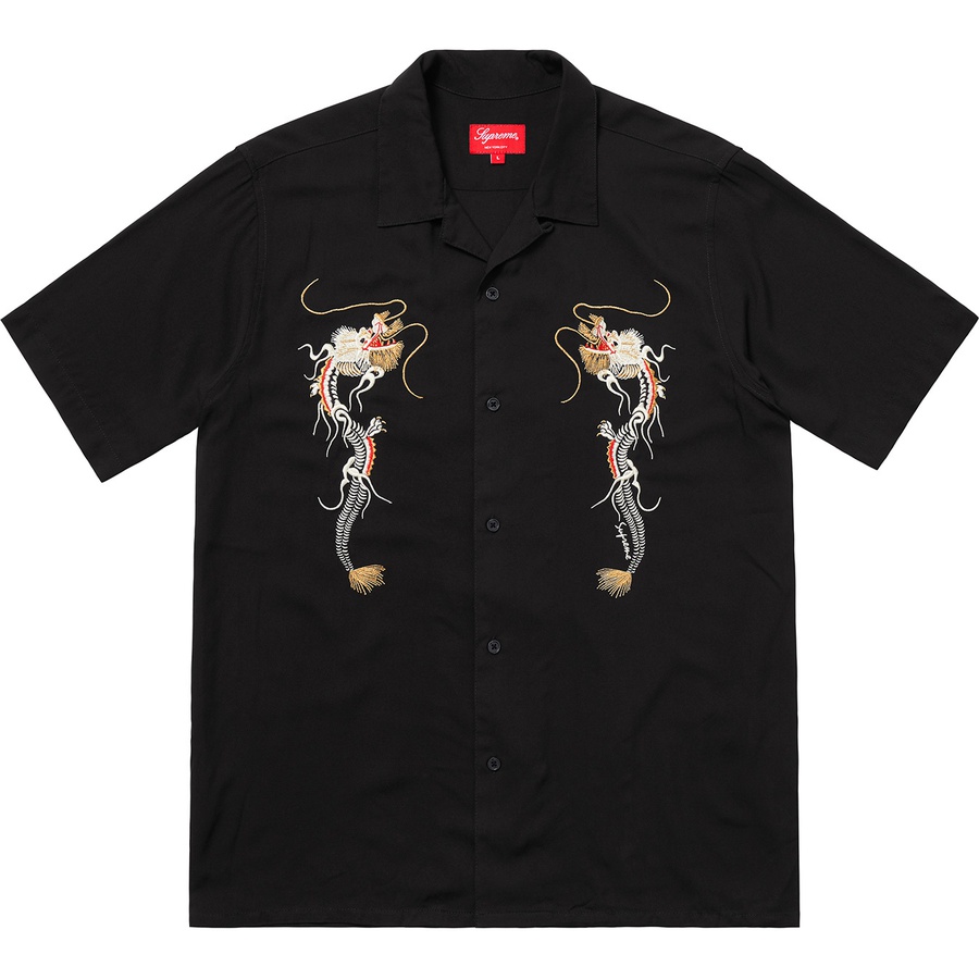 Details on Dragon Rayon Shirt Black from fall winter 2018 (Price is $138)