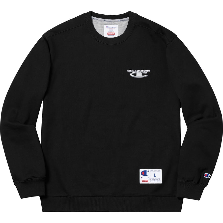 Supreme Supreme Champion 3D Metallic Crewneck (FW18) - Black - $148