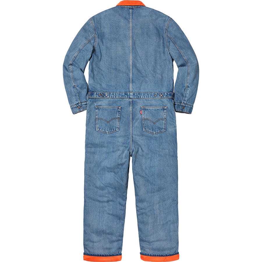 Details on Supreme Levi's Denim Coveralls Blue from fall winter
                                                    2018 (Price is $298)