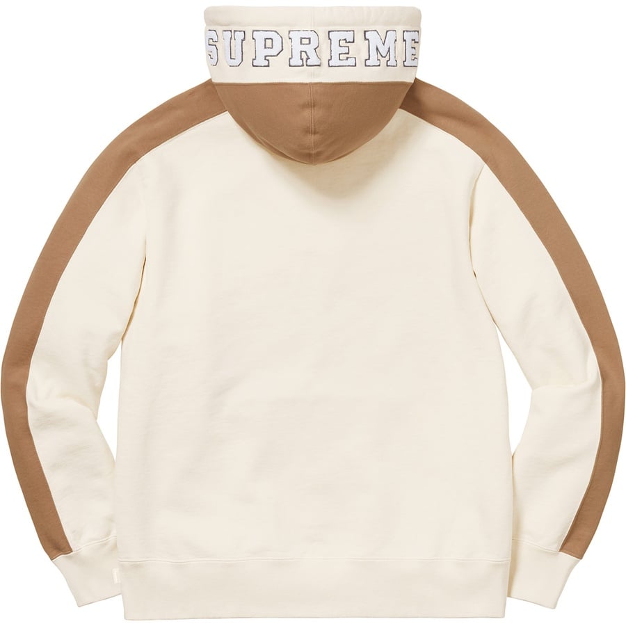 Details on Paneled Hooded Sweatshirt Natural from fall winter 2018 (Price is $158)