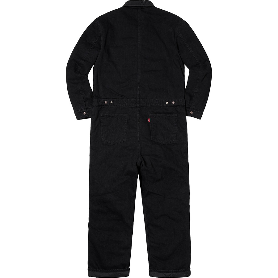 Details on Supreme Levi's Denim Coveralls Black from fall winter
                                                    2018 (Price is $298)