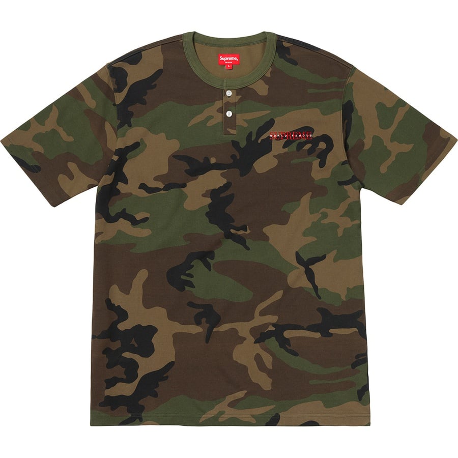 Details on Pique S S Henley Woodland Camo from fall winter
                                                    2018 (Price is $88)