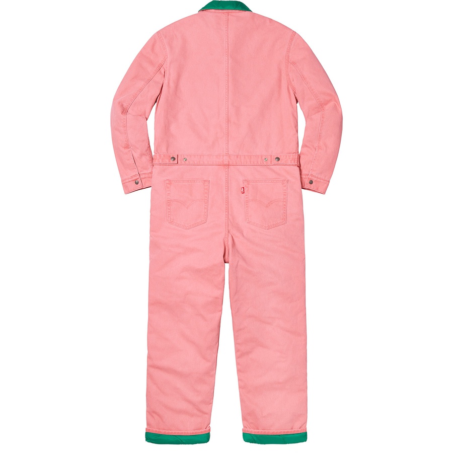 Details on Supreme Levi's Denim Coveralls Pink from fall winter
                                                    2018 (Price is $298)