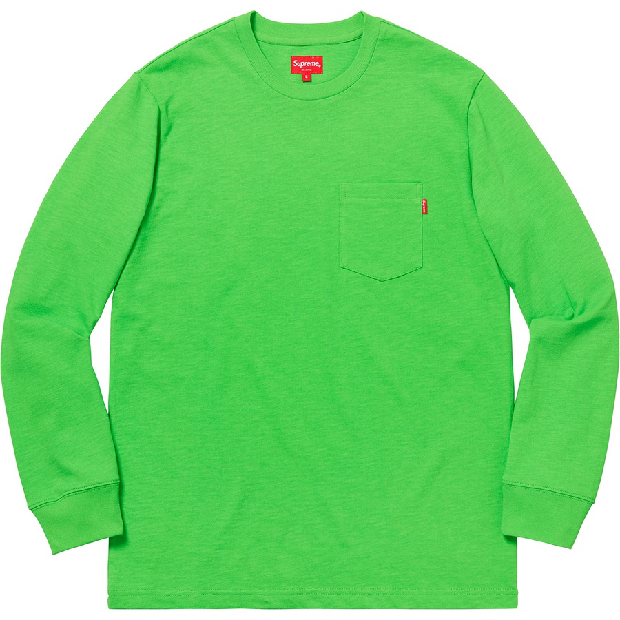 Details on L S Pocket Tee Lime from fall winter
                                                    2018 (Price is $78)