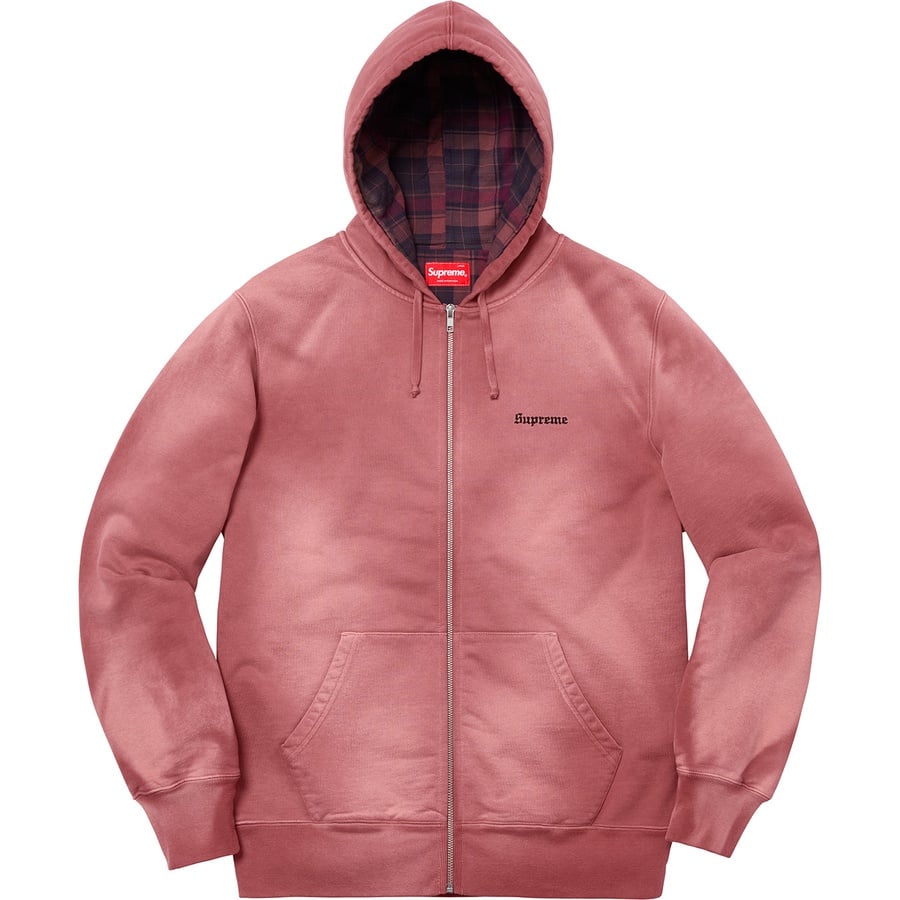 Supreme Bleached Zip Up Sweatshirt (FW18) - Dark Rose - $188