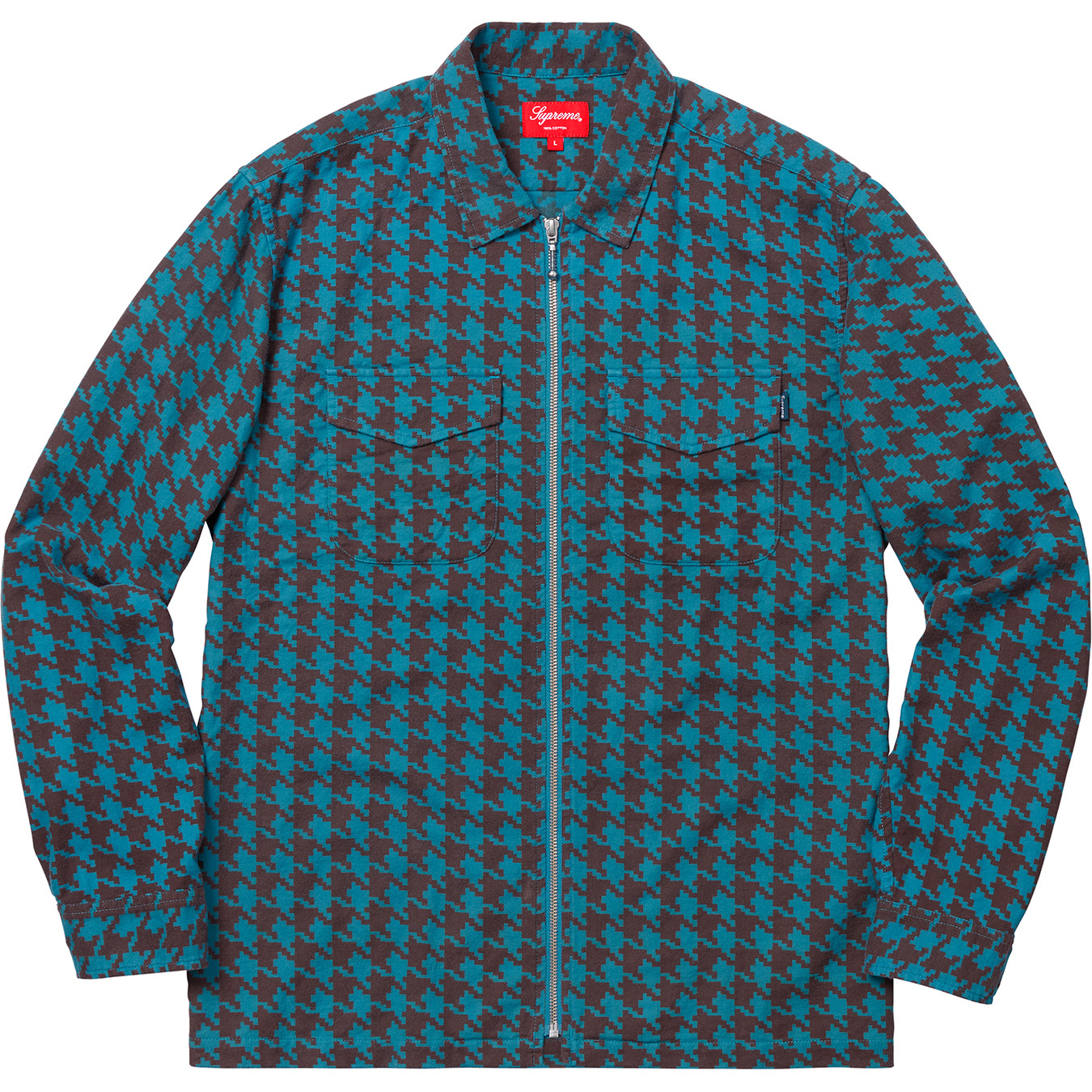 Houndstooth Flannel Zip Up Shirt - fall winter 2018 - Supreme