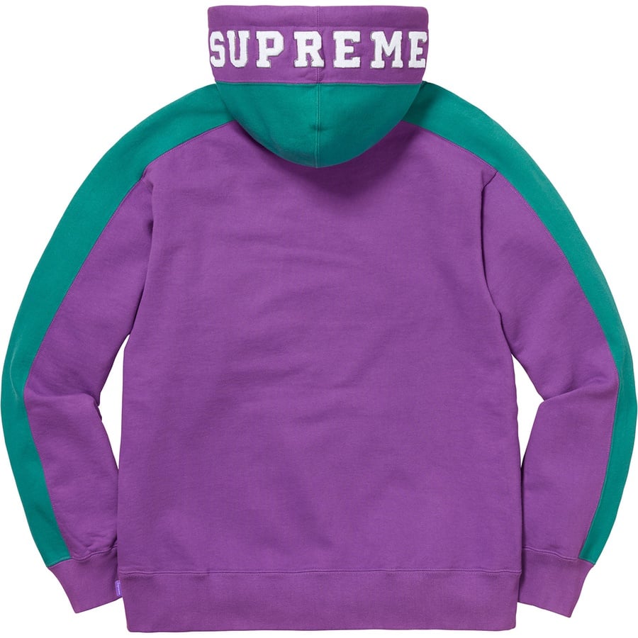 Supreme Paneled Hooded Sweatshirt (FW18) - Violet - $158