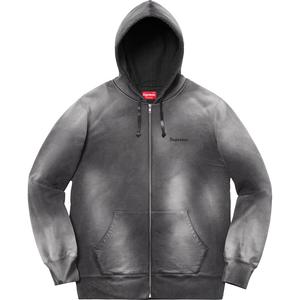 supreme bleached zip up sweatshirt