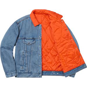 supreme levi's quilted reversible trucker jacket