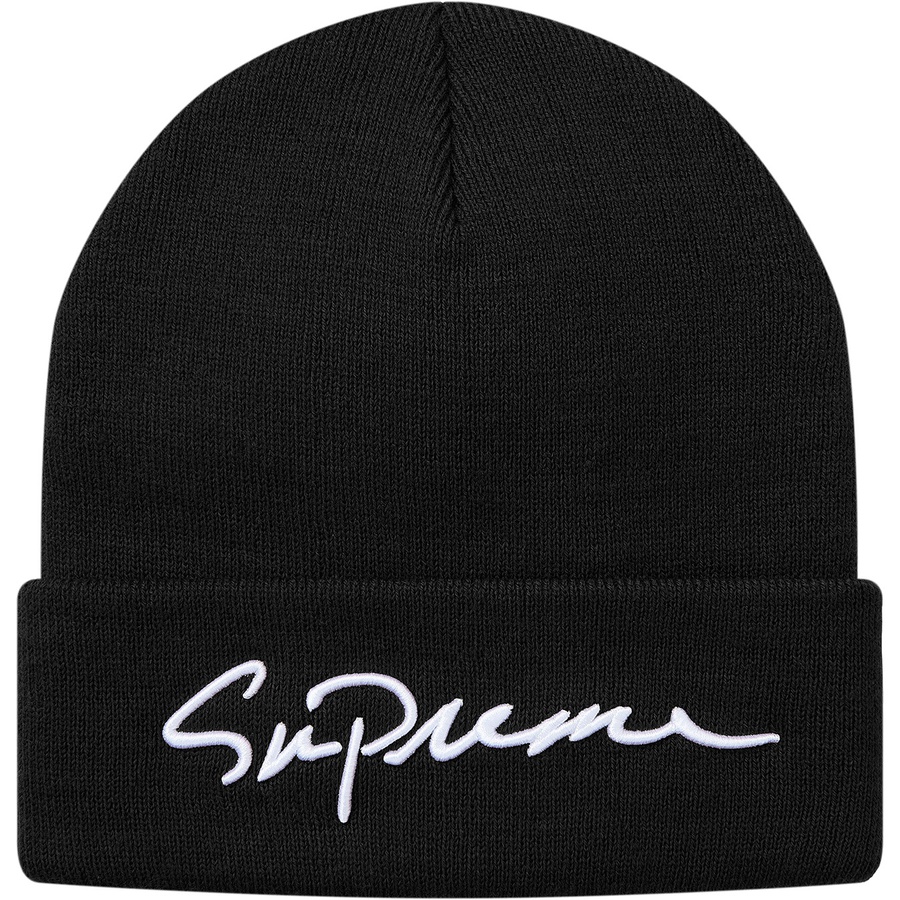 Details on Classic Script Beanie Black from fall winter 2018 (Price is $32)