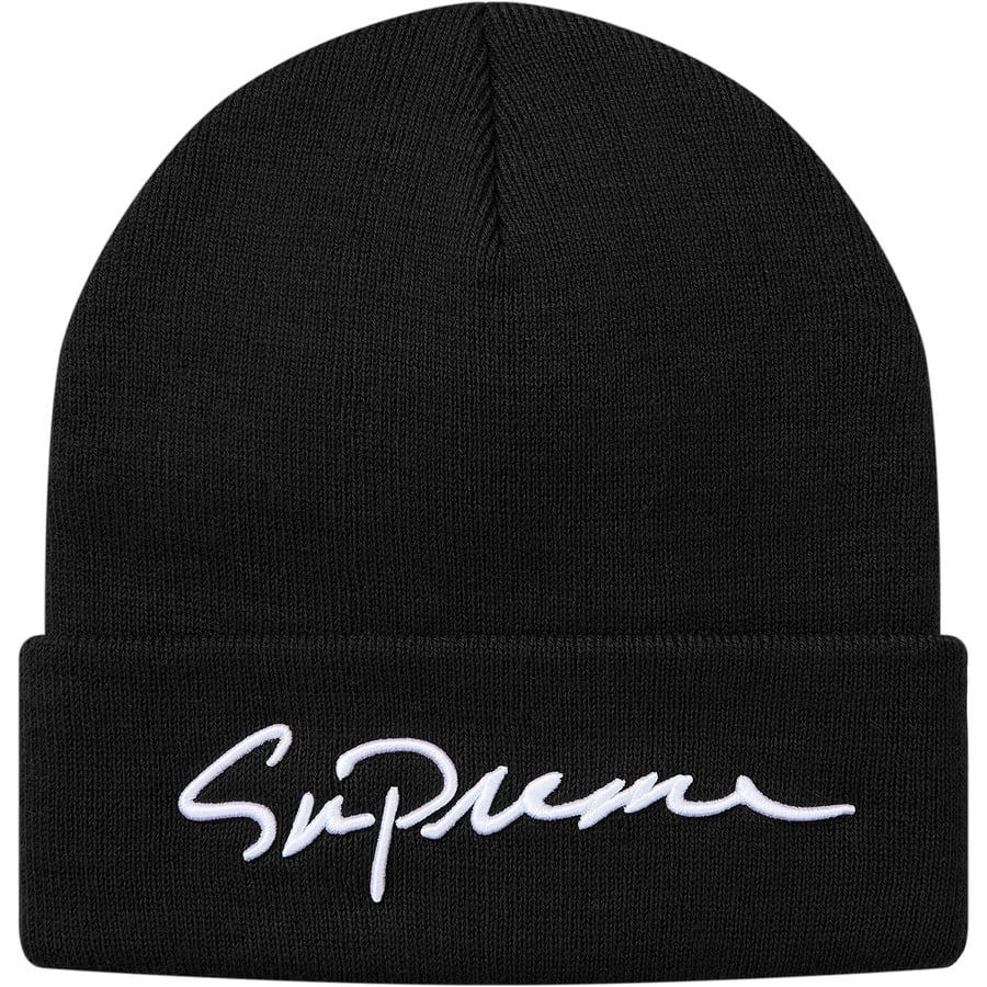 Details on Classic Script Beanie Black from fall winter
                                                    2018 (Price is $32)