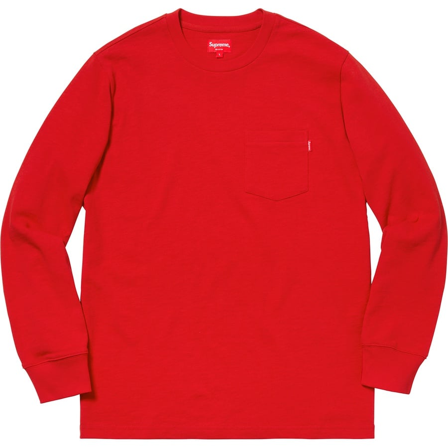 Details on L S Pocket Tee Red from fall winter 2018 (Price is $78)