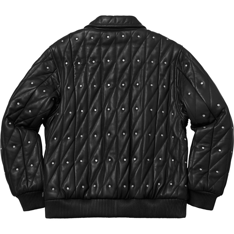 Details on Quilted Studded Leather Jacket Black from fall winter
                                                    2018 (Price is $698)