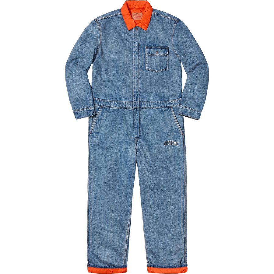 Details on Supreme Levi's Denim Coveralls Blue from fall winter
                                                    2018 (Price is $298)