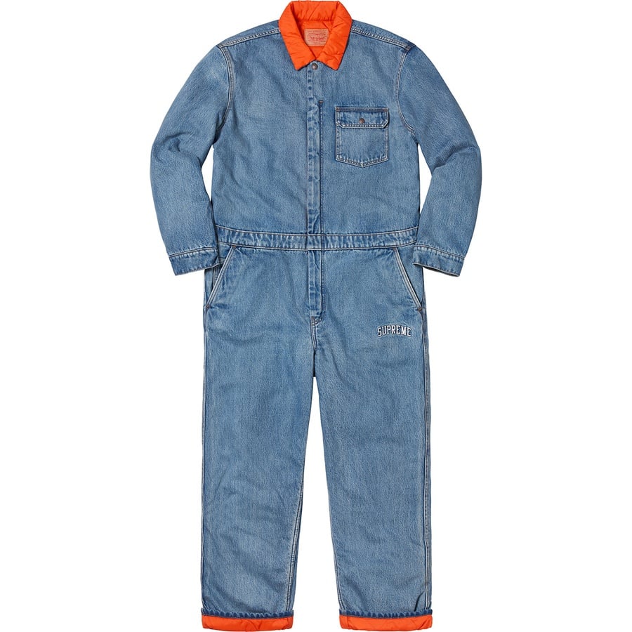 Details on Supreme Levi's Denim Coveralls Blue from fall winter
                                                    2018 (Price is $298)