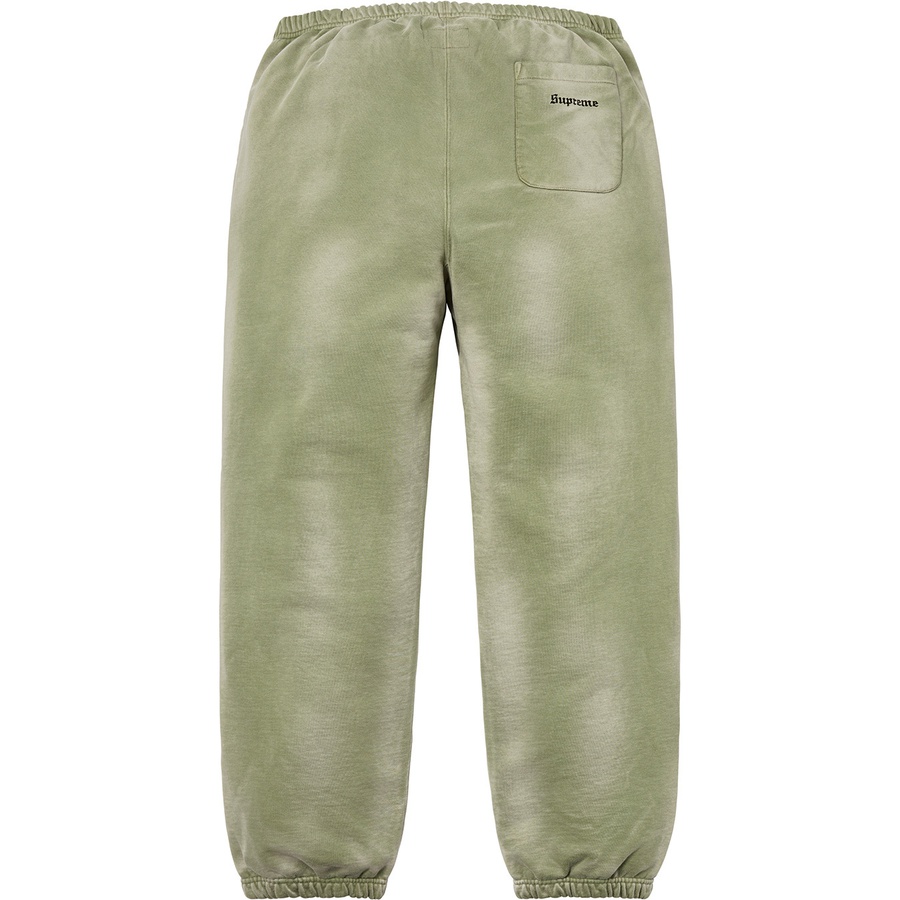 Details on Bleached Sweatpant Light Olive from fall winter
                                                    2018 (Price is $158)