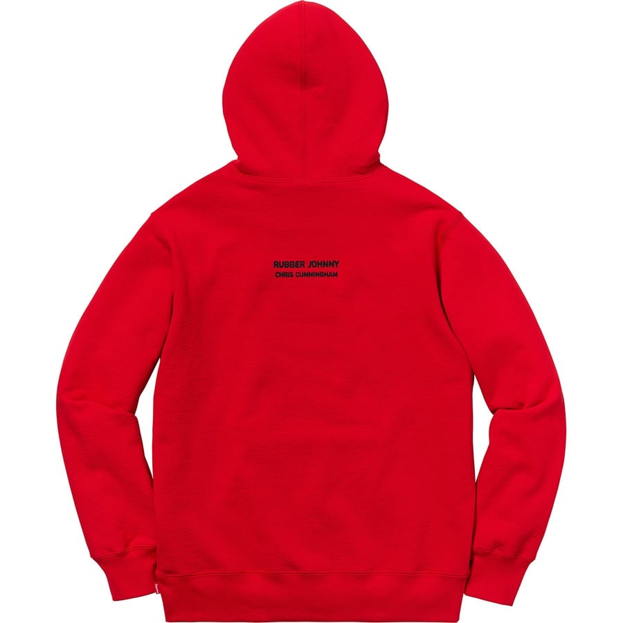 Details on Chris Cunningham Chihuahua Hooded Sweatshirt Red from fall winter
                                                    2018 (Price is $158)